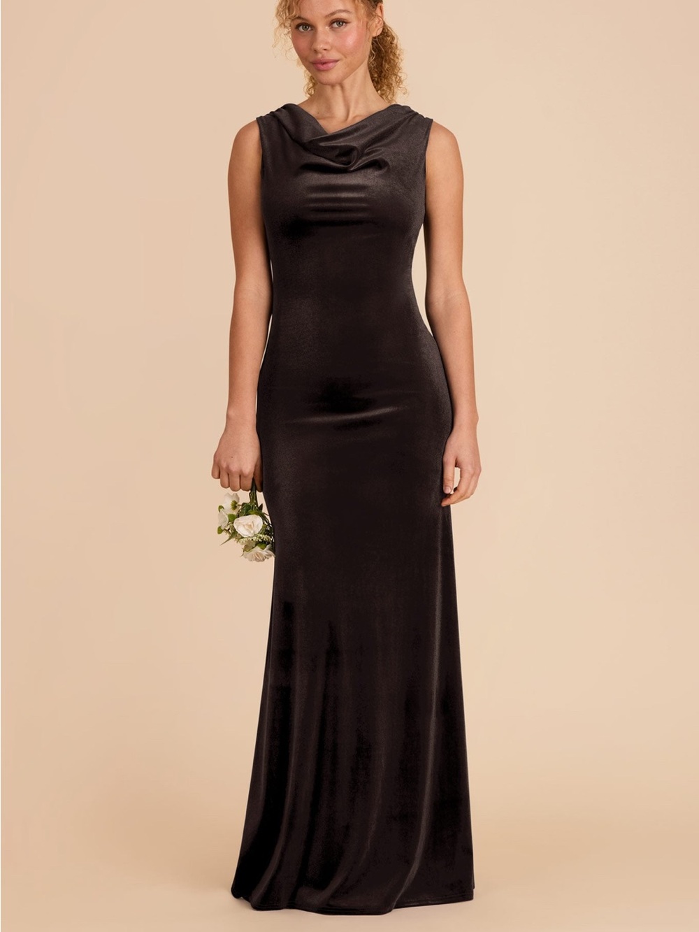Ann Taylor Black Velvet Backless Formal Gown Size 8 Excellent Used Condition
